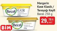 BECEL MARGARİN KASE KLASİK/TEREYAĞI KEYFİ 250 G